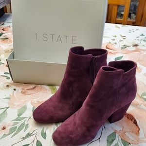 1 State Ankle Boots, Burgundy, 9M